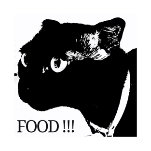 Black Cat Need Food Collection T-Shirt