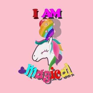 unicorn 8th birthday: I am 8 and magical T-Shirt