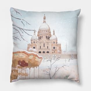 Winter in Paris Pillow