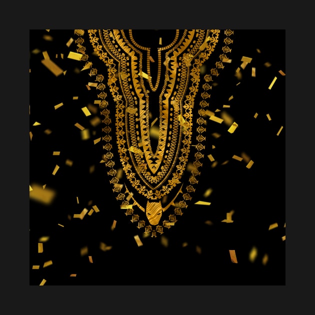 Wakandan Dashiki Gold Festive by lushkingdom