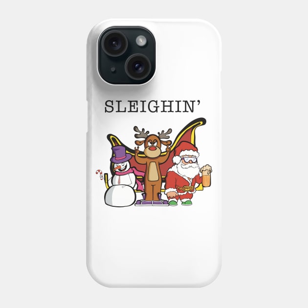 Sleighin' Phone Case by Art by Nabes