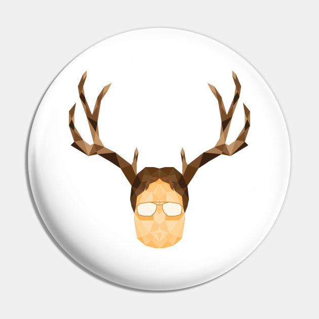 The Office – Schrute Buck Geometric Art Pin by Shinsen Merch