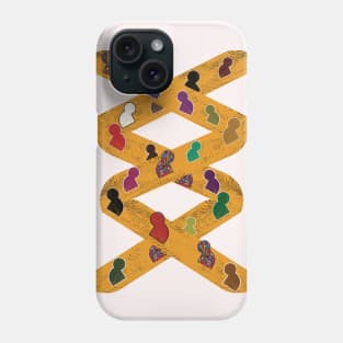 geometric artwork of moving escalator Phone Case