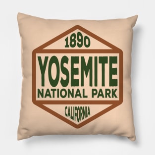 Yosemite National Park badge Pillow