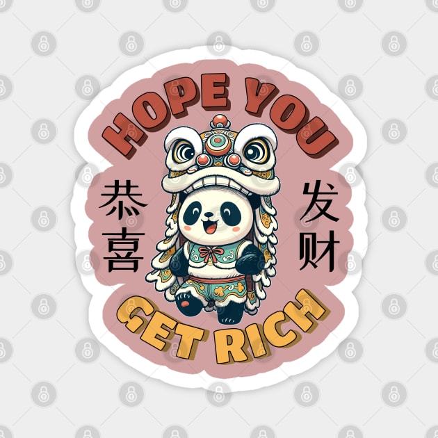 Chinese New Year 2024 - Hope You Get Rich (Gong Xi Fa Cai) Magnet by Half Sugar Boba