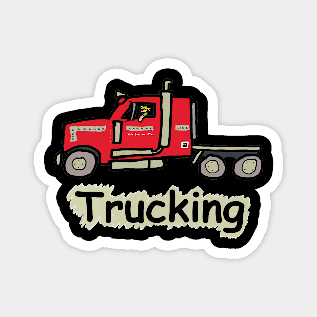 Trucking Magnet by Mark Ewbie