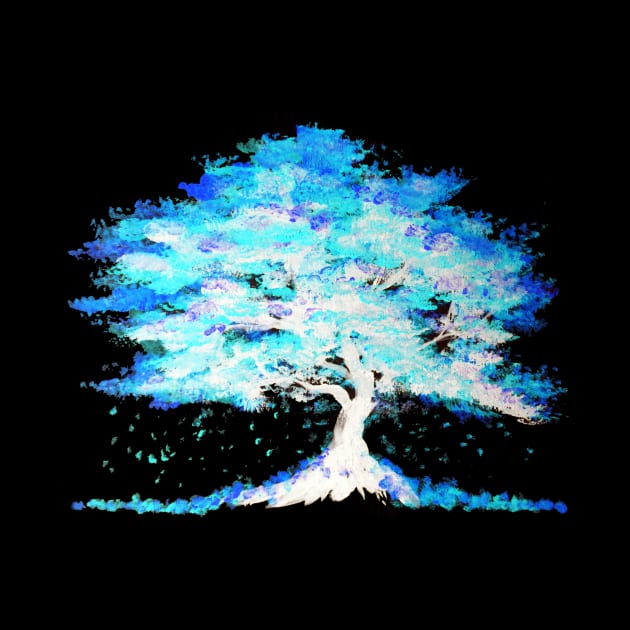 Luminescent Blue Tree by ZeichenbloQ