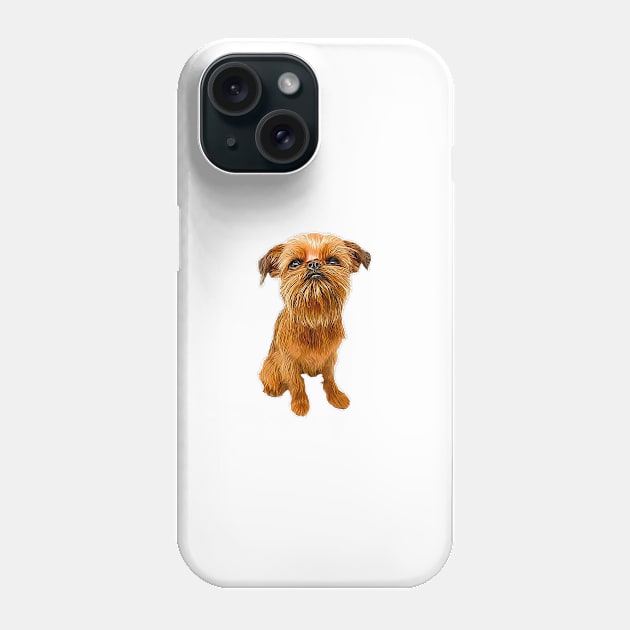 Brussels Griffon Bruxellois Cute Puppy Dog Phone Case by ElegantCat