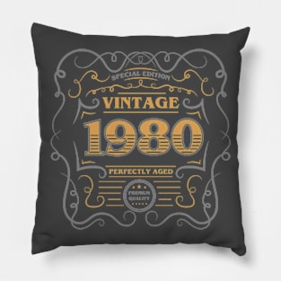 1980 Vintage 40th Birthday Pillow