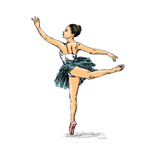 Ballerina Print by rachelsfinelines