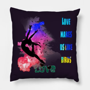 On Valentine's Day, a woman like a bird is a classic T-shirt Pillow