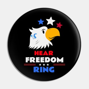 Hear Freedom Ring | 4th of July | Cochlear Implant Pin