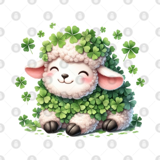 Clover Sheep St Patricks Day by Chromatic Fusion Studio