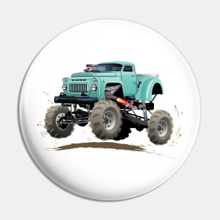 Cartoon monster truck Pin