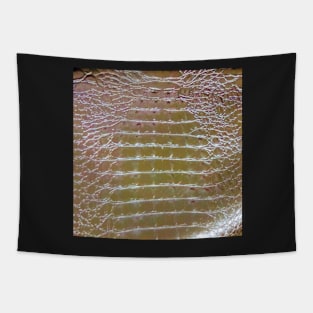 Photographic Image of Reptile Skin - Alligator / Crocodile Silver Metallic Tapestry