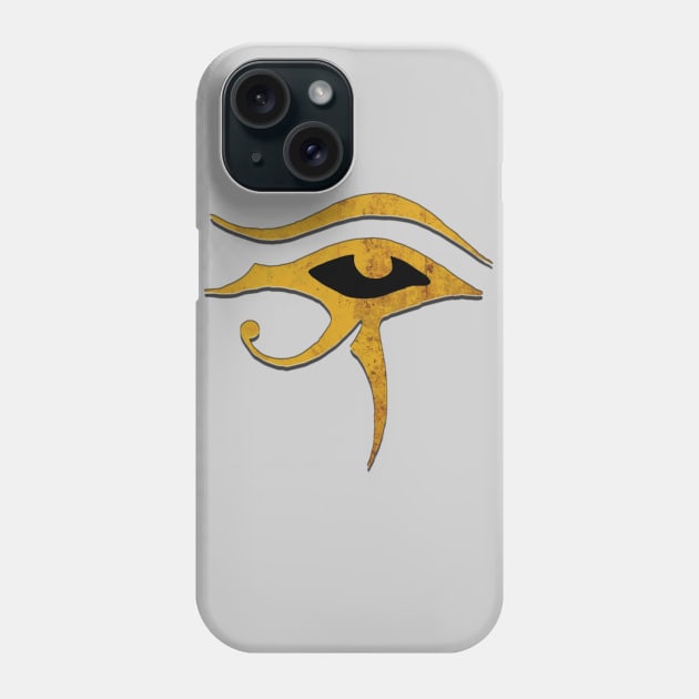 Eye of Ra All Seeing Eye in Rustic Gold Phone Case by Whites Designs