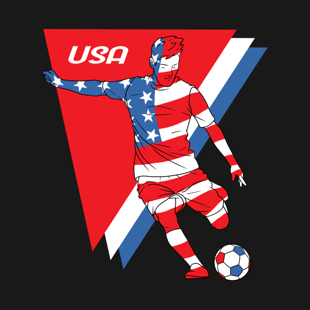 USA Futbol Football Soccer Player by Noseking