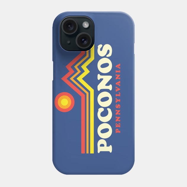 Pocono Mountains Retro Pennsylvania Phone Case by PodDesignShop