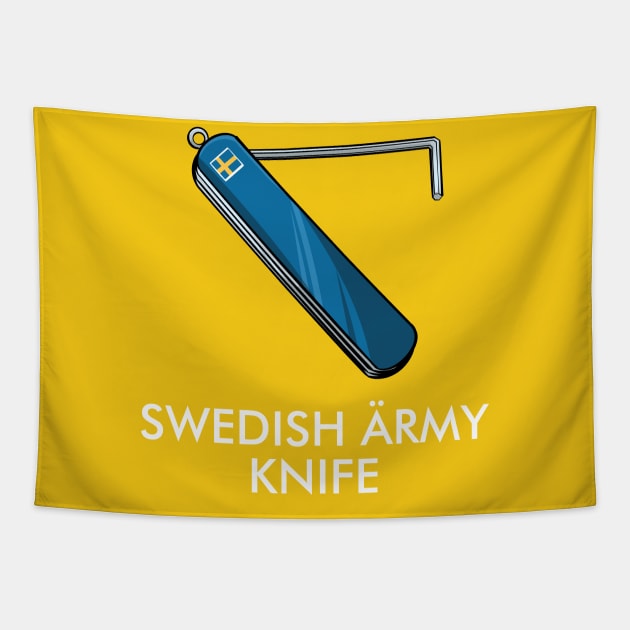 Swedish Army Knife Tapestry by TalesOfAbsurdity