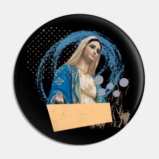 Religious Design Virgin Mary Pop Art Pin