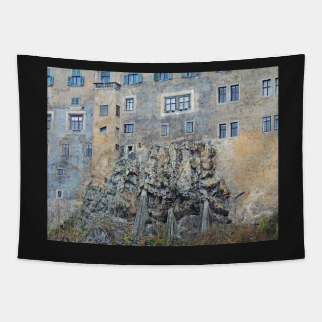 Castle On The Rocks Tapestry by AlexaZari