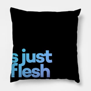 It's just a flesh wound. Minimal Color Typography Pillow