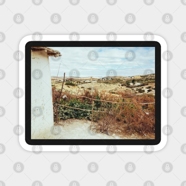 Rustic House in Dry Moroccan Countryside Magnet by visualspectrum