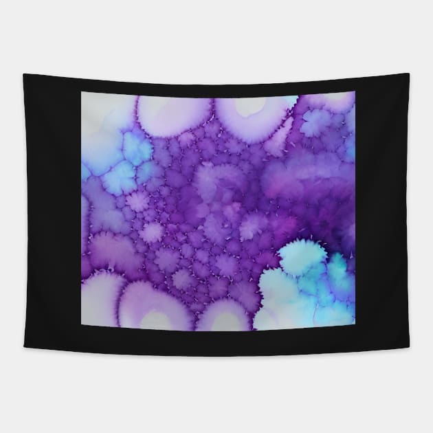 Purple Fractal Series Design 2 Tapestry by BubbleMench