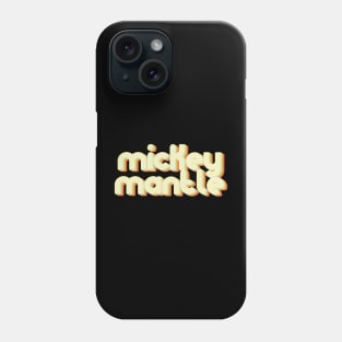 vintage color mickey mantle Phone Case