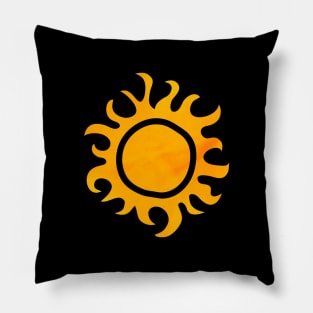 An Amazing Art Of Sun - Radiate Positivity In Pastel Yellow Pillow