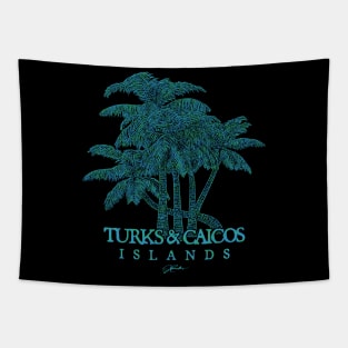 Turks & Caicos Islands Palm Trees Tapestry