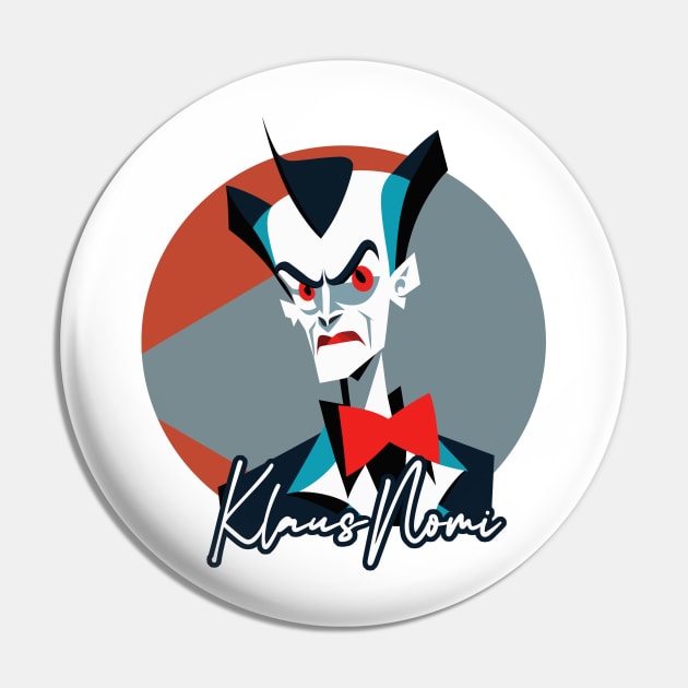 Klaus Nomi / Retro Fan Art Design Pin by DankFutura