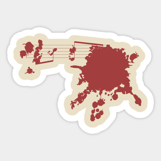 Scp 012 Bloody Music Sheet Song Scp Sticker Teepublic