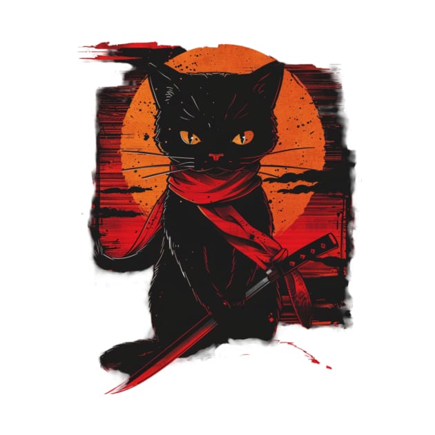 Cat Ninja Whiskered Prowess by Tosik Art1