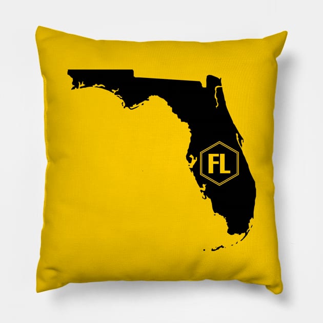 Florida Homer (Black) Pillow by caknuck