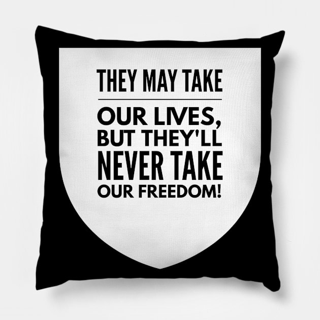 Freedom Lovers Pillow by Abeer Ahmad