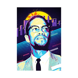 retro 80s malcolm x T-Shirt