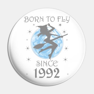 BORN TO FLY SINCE 1946 WITCHCRAFT T-SHIRT | WICCA BIRTHDAY WITCH GIFT Pin