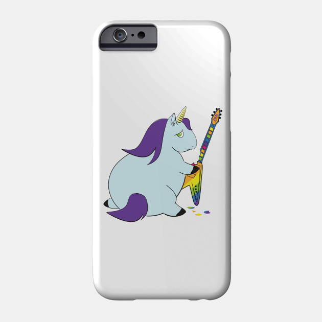 Chubby Unicorn Bites Rainbow Guitar Chubby Unicorn Phone Case