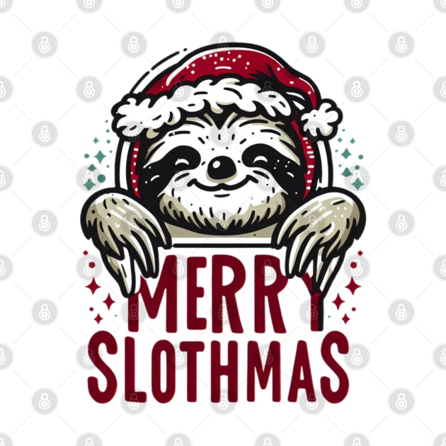 Funny Merry Slothmas Christmas Pajama for Sloth Lovers by valeriegraydesign