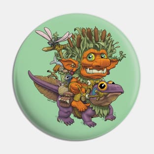 Happy Marsh Goblin and his amphibian mount. Pin