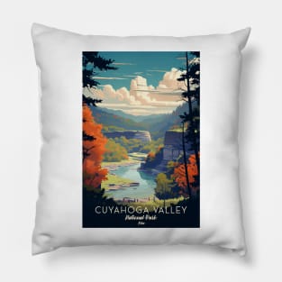 Cuyahoga Valley National Park Travel Poster Pillow