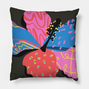 Bold colored colorful flowers Pillow