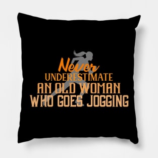 Jogging Funny Quote Pillow