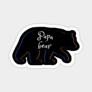 Papa bear glitch tee Magnet