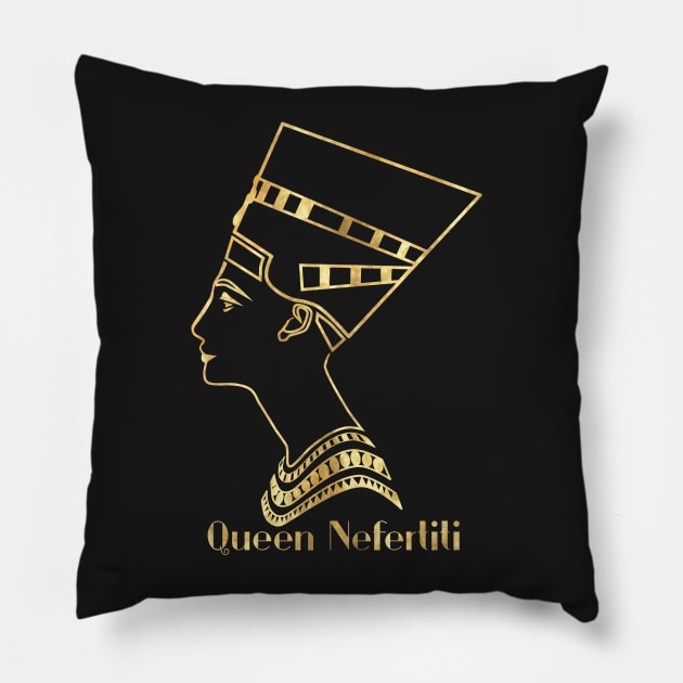 Queen Nefertiti Pillow by cartogram