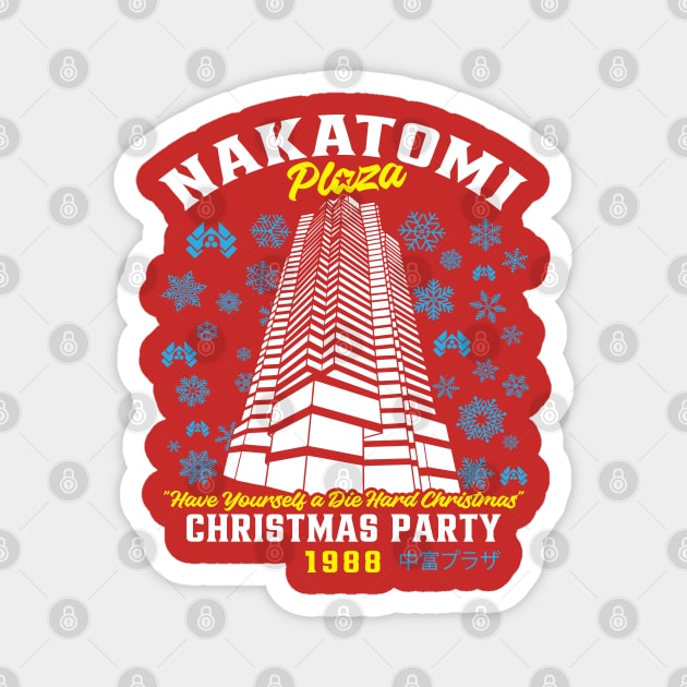 Christmas Nakatomi Building Die Hard Magnet by Alema Art