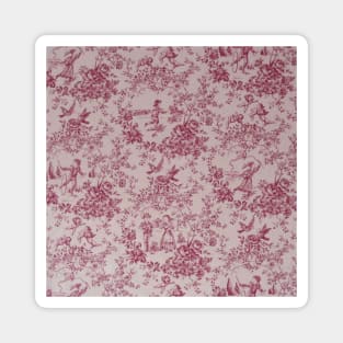 Toile de Jouy - red Magnet