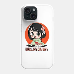 Sushi Delights, Kawaii Nights Phone Case