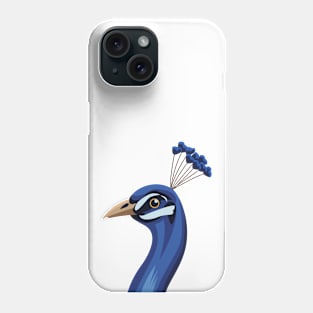 Peacock head art Phone Case